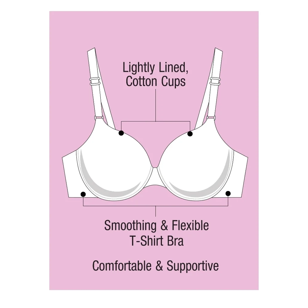 Fruit of the Loom White and Purple Bra Set NWT